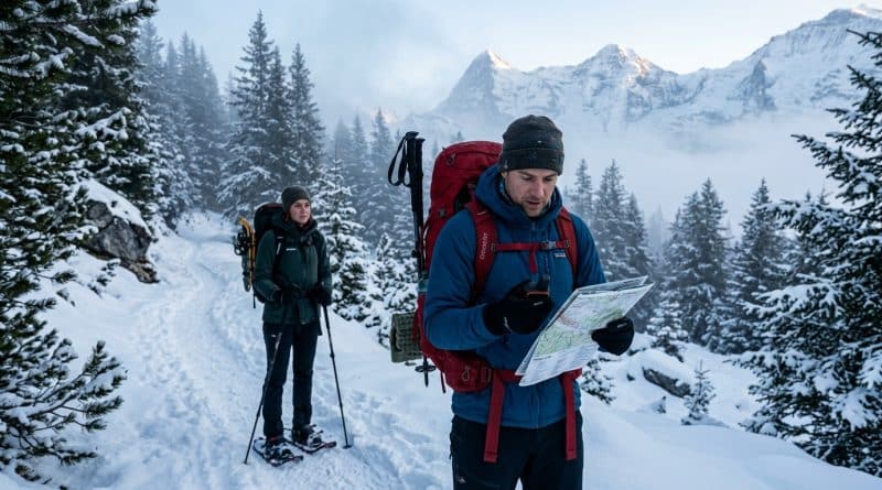Raquettes à neige : s’orienter quand le sentier disparaît Raquettes à neige : s’orienter quand le sentier disparaît